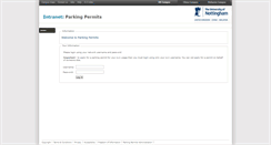 Desktop Screenshot of parkingpermits.nottingham.ac.uk