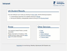 Tablet Screenshot of portaldown.nottingham.ac.uk